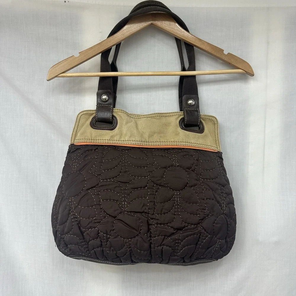 Fossil Key‎ Per Brown Fabric & Canvas Brown Floral Print Shoulder Bag 13